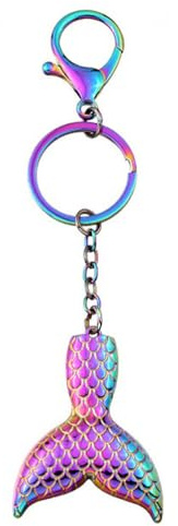 SOIMISS Accessoire Créatif Décoratif en Alliage et Multifonctionnel Porte-clés Pendentif Queue de Sirène Présent D'anniversaire Unique pour Paquet ou Détenteur de Clés