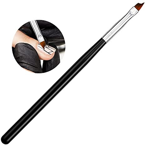 1Pcs Professional French Manicure Brush Oblique Head French Tip Nail Brush Perfect Acrylic Nail Brush for UV Gel Acrylic Paint Draw Manicure Tool