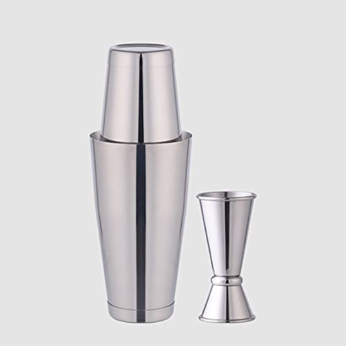 Juego de coctelera Juego de coctelera Juego de coctelera 600/800 ml Coctelera de acero inoxidable de 28 oz con accesorios para bar Herramientas de barra profesional Kit de barman ( Color : Plata ) (