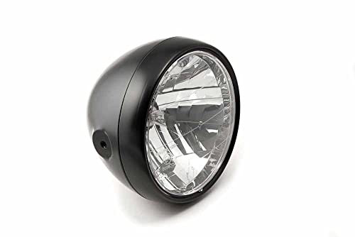 Biker Market Frontscheinwerfer Clubman 6,5 Zoll E-geprüft Motorrad Cafe Racercon Halogenlampe H4 12V 60/55W