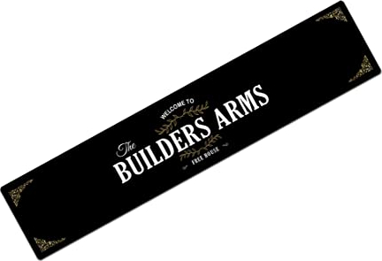 L202 Petit tapis de bar personnalisé avec blason doré