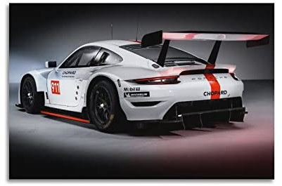 Sportwagen-Poster Porsche 911 GT3 RSR Performance Racing Poster, dekoratives Gemälde, Leinwand, Wandposter und Kunstbild, modernes Familien-Schlafzimmer, 40 x 60 cm