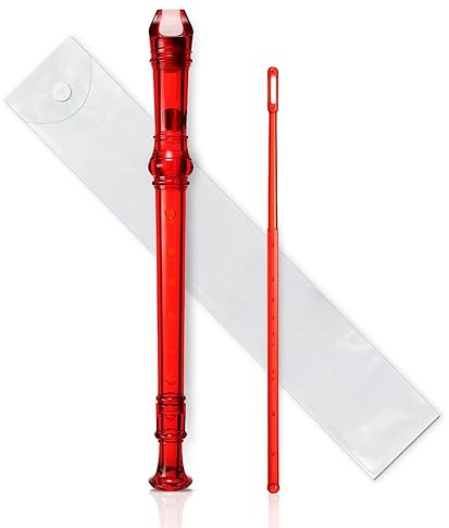 Flerfärgad 8 Hål Lång Flöjtinstrument För Musikalisk Sopran Plastblockflöjt Populär nybörjare sopran blockflöjt (Color : 01)