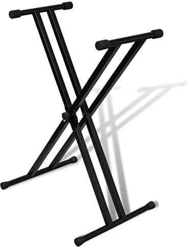 RAUGAJ Kunst und Unterhaltung-Verstellbarer doppelstrebiger Keyboardständer X-Frame-Andere
