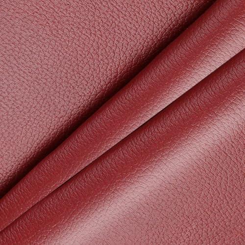Leder Reparatur Set Patch Kit, 60 x 137 cm Lederflicken Selbstklebend | Leder Selbstklebend Patch, Kunstleder Selbstklebende, Kunstleder Selbstklebende für Sofas, Stühle, Tasche ( Burgunderrot)