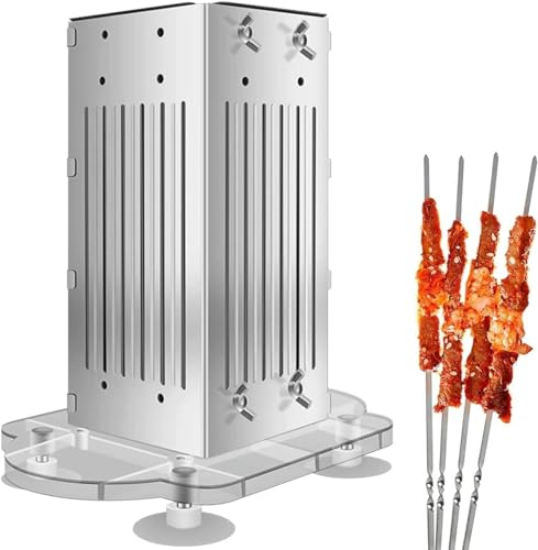 49-Loch-Edelstahl-Kebab-Maker-Box, Edelstahl-Tofu-Fleischspieß-Herstellungswerkzeuge, für die Herstellung von Gemüse-Kabobs-Grillspießen