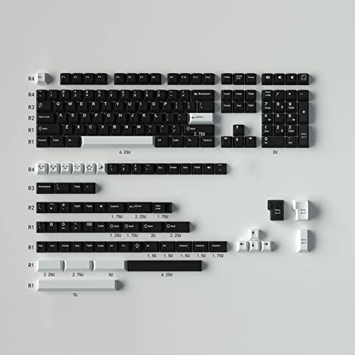 172 Keys Doubleshot Keycaps Set Cherry Profile WOB Keycap Set Fit fotr 60% 65% 95% Cherry Mx Switches Mechanical Keyboard