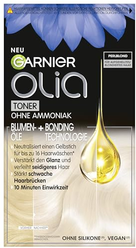 Olia Toner 10.2 Perlblond, Anti-Gelbstich Intensivtönung, für Blondiertes Haar & Strähnchen, Balayage & Ombré, Vegane Formel ohne Ammoniak, für Strahlenden Glanz
