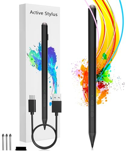 USI 2.0 Stylet pour Chromebook (L- enovo/Acer/ASUS/HP), 4096 Niveaux de Pression Google Pixel Tablet Pencil, Stylet USI L- enovo Chromebook pour Fire Max 11 tablet/Fire HD 10 tablet, Chargement rapide