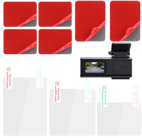 3 Pcs Electrostatic Sticker Mounting Dash Cam 6 Pcs Double-Sided Sticker for Windshield Dashcam Car Windshield Electrostatic Film Reusable Weatherproof Electrostatics Stickers