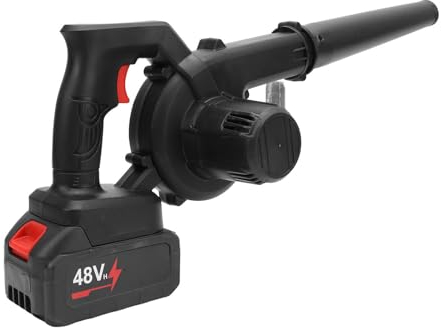 Soffiatore per Foglie Senza Fili con Batteria, Aspirafoglie Elettrico Portatile Ad Alta Potenza, per la Cura del Prato, Kit di Pulizia con Tubo e Ugello (Spina europea)
