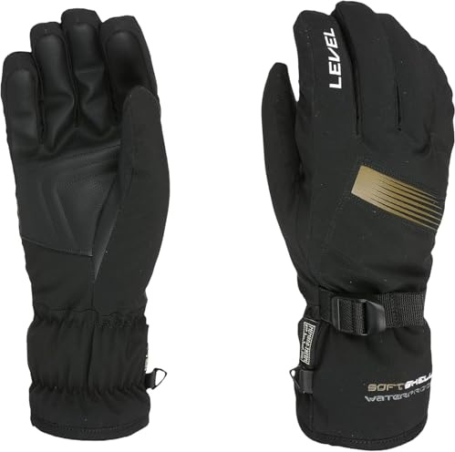 Level Hero - Guanti Sci e Snowboard Uomo con Polsino Corto e Cinturino Regolabile, Guanti Invernali Uomo Termici Impermeabili e Traspiranti, Abbigliamento Neve Uomo per Sciatori e Snowboarder, 1 Paio