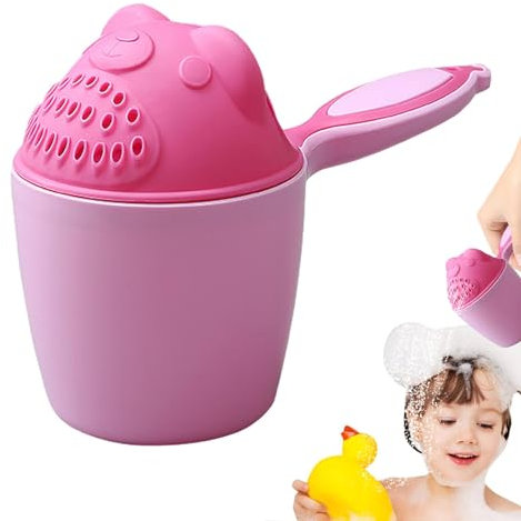 Rinse Shampoo Cup - Augenschutz Haarwaschbecher mit Griff | Praktischer Baby-Waschbecher | Baby Spülbecher Wasserfall Rinser | Sanfte Reinigung Bär Cartoon Shampoo Cup | Baby Spülbecher für Badezeit