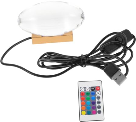 Housoutil Kinderzimmer Glasprojektor Nachtlampe Aus Schadstofffreiem Glas Led Regenbogenlicht Sichere Kleine Schreibtischlampe Für Stimmungsbeleuchtung