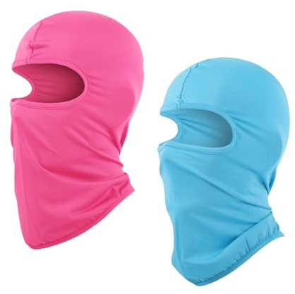 2 máscaras de pasamontañas finas y shiesty, con capucha, máscara de esquí, para hombres y mujeres, pesca, ciclismo, color negro