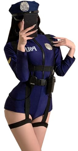 Policía sexy para mujer, disfraz de anime, cosplay