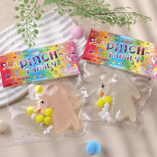 Anboor Enten Squishies Spielzeug 2er Pack - 9 cm Niedliche weiche Grillente Quetsch-Sensory-Fidgetspielzeug zur Stressbewältigung, sonnenlichtabhängiger Farbwechsel, Kawaii Party-Geschenke für Kinder