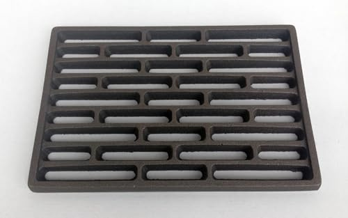 Lb Metalmeccanica Fondello,Griglia in ghisa,camino,stufa,legna,asole Mattoncino,BBQ 30x20x2 Cm LB-GCMR300200