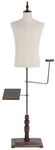 Mannekäng bålkropp för män med justerbart stativ – klänningsform dummy för kläder kostymvisning med byxställ och skohållare