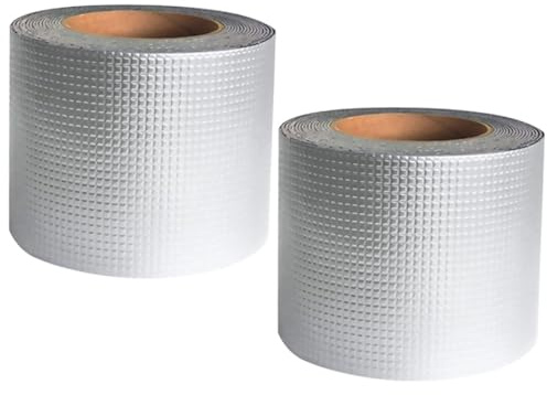STOBAZA Nastro Sigillante Butilico per Riparazioni Finestre e Tetti, 2 Pezzi 5cm X 5m, Resistente alle Intemperie, Facile da Usare, Adatto a Superfici in Plastica e Crepe sui Muri