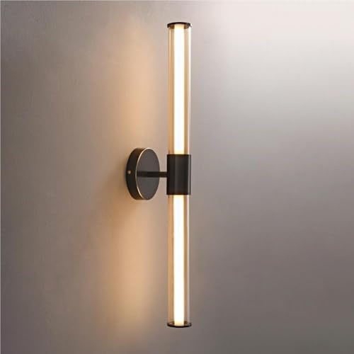 Lampada da Parete con Tubo Lungo in Vetro, Applique da Parete lineare, 12 W, 3000 K, 22,8 Pollici, Luce Calda, Lampada da Parete Nera, Lampada da Parete per Interni, per Soggiorno, Camera da