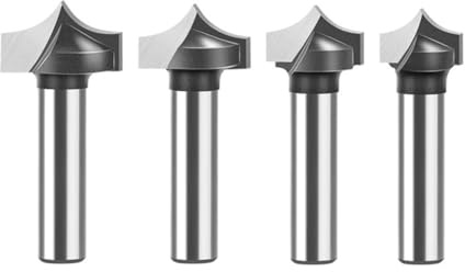 DHRCONPA Set di 1-4 punte for fresatrice for legno con gambo da 8 mm, punta for incisione