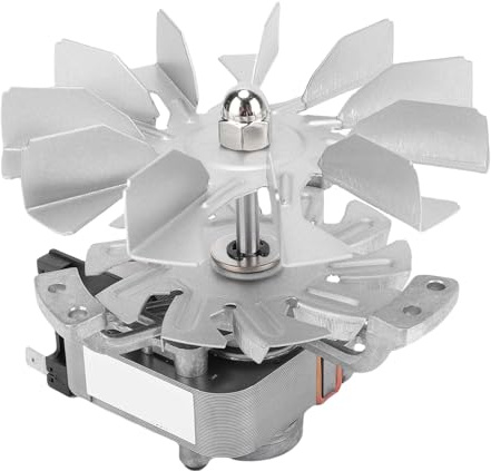 Asixxsix Motor de Horno y Aspa de Ventilador, Motor de Horno de Alta Temperatura con Ventilador de 11 Aspas para Incubadora Secadora de Horno Jakel 19003 7242, Velocidad de 1500-2500