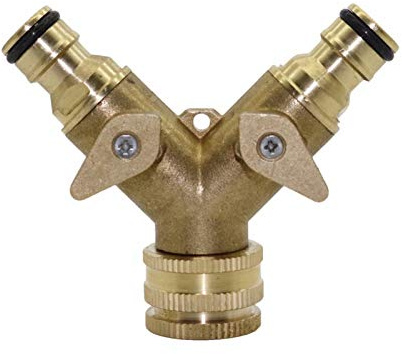 MDFCWJATHI Garden Sprinkler Watering Sprayer 3/4' Copper A Two-Way Ball Valve Switch Fitting Garden Hose Brass Water Connector 1/2' Garden Water Pipe (Diameter : 5/8