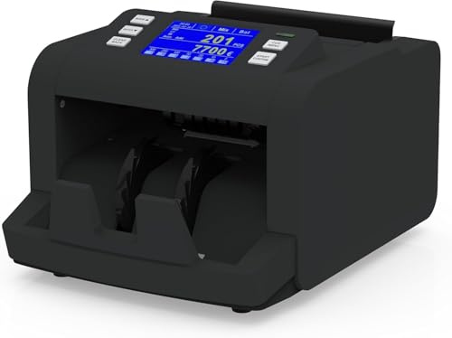 Securina24 Geldzählmaschine für gemischte Scheine Wertzähler Geldzähler Banknotenzähler SR7700