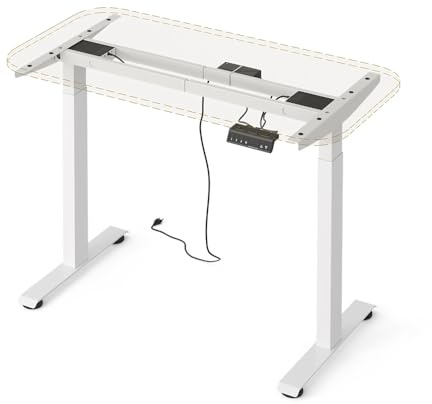 Vicco Elektrisches höhenverstellbares Schreibtischgestell Elevate Weiß