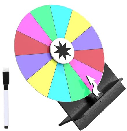 TSMORY 2. Rotazione Premi Ruota Gioco Cancellabile Da Tavolo Spinner per Disegni Supermercato Facile Assemblaggio Premi Gioco Lucky Draws