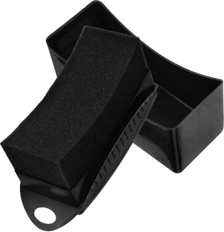 Hemobllo Tampone Lucidante per Auto a Forma di Mezzaluna in Spugna Curva Coperchio, Applicatore di Cera per Pneumatici, Accessorio per Pulizia e Lucidatura Veicoli, per Manutenzione