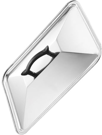 HOLIDYOYO Coperchio per Barbecue in Acciaio Inox Argento Protezione Anti-schizzi D'olio, Coperchio Teglia Elegante e Resistente per Cucina Domestica e Professionale