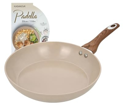 KASANOVA Padella 30 cm in ceramica taupe New Ceramic