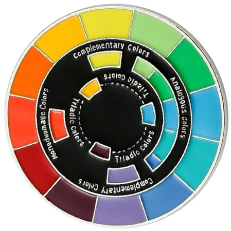 VILLCASE Spilla Donna Elegante in Lega Smalto Colorato, Design Rotondo e Unico, Facile da Appuntare, per Sciarpe e Cappotti