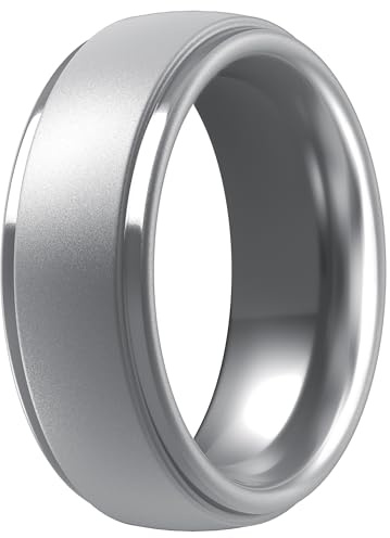 ThunderFit Silicone Men’s Wedding Rings, 10mm Wide 2.5mm Thick Rubber Wedding Bands-Variety Multipack 1-7