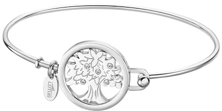 LOTUS STYLE Pulsera Acero Inoxidable Mujer LS2014-2/3 Árbol de la Vida - Sofisticado Brazalete con Pulido y Acabado Refinado 6,46 cm - Regalo de Cumpleaños - Aniversario - Ocasiones Especiales