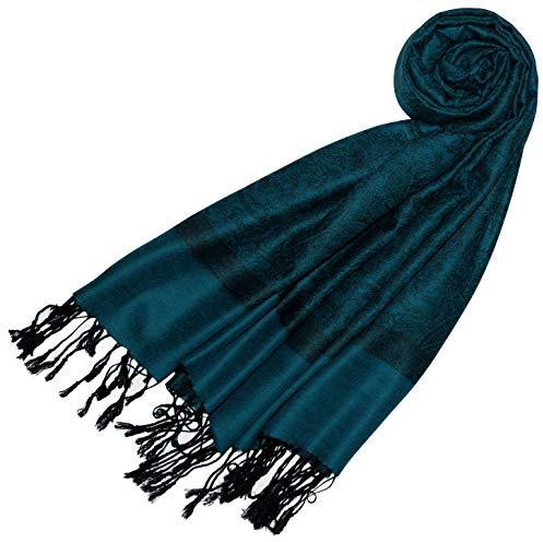 LORENZO CANA Designer Pashmina Marken Schal gewebtes Pasiely Muster Damast - Webart 70 cm x 180 cm Naturfaser Modal Schaltuch Schal Tuch Jacquard 93218777