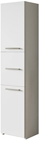 Mirjan24 Badezimmerschrank Libra S43, Seitenschrank Hochschrank Farbauswahl Schrank Midi-Schrank Badmöbel Badezimmer (Weiß)