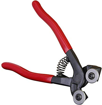 TANCUDER 200mm Mosaikzange Hartmetall Fliesenzange Glaszange Keramikfliesen-Schneidzange mit zwei Wolframkarbid-Abtasträdern Brechzange für Glas, Buntglas, Mosaik-Fliesen-Arbeitswerkzeug