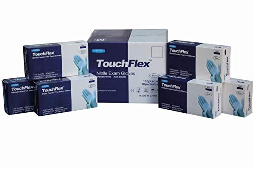 TouchFlex Blue Nitrile Disposable Gloves - Extra Large - x1000 (10 Boxes)
