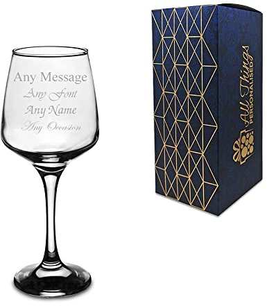 Personalised Engraved 290ml Tallo White Wine Glass, Gift Boxed, Perfect for Any Wine Lover