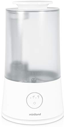 Miniland Humitop Easy to Use Ultrasonic Humidifier with Top Filling, Pet Light, Aromatherapy and More Than 24 Hours Battery Life