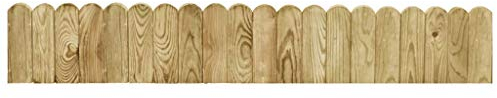 vidaXL Pin Imprégné Rouleau de Bordure 120 cm Vert Jardin Pelouse Allée Patio