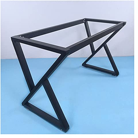 GEREP Eisen Tischkufen Tischgestell für Schrank, Couchtisch, Esstisch, mit Verstellbare Bodenschutzmatten DIY Industrieller Möbelfüße/Schwarz / 100×45×73cm