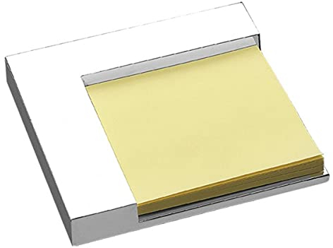 SILBERKANNE Notizblock Pasey 10x10 cm Premium Silber Plated edel verarbeitet. Schreibtischzubehör. Fertig zum verschenken mit schicker Geschenkverpackung