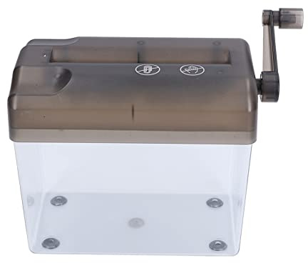 A6 Trituradora de Papel Manual, Mano Mini Destructora Papel Molinillo de Papel PortáTil Archivo de Documentos MáQuina de Corte Recta Hecha Compacta para Oficina Escolar Suministros de Escritorio Gris