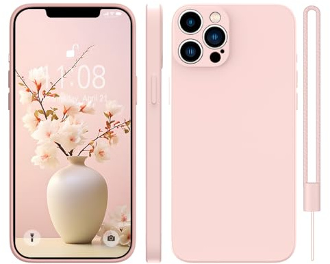 KPPIT Silicone Case Compatible with iPhone 13 Pro Max 6.7 inch Protective case,Ultra Slim Soft Gel Anti-Scratch,Microfiber Lining,Rubber Shockproof Case Cover for iPhone 13 Pro Max Pink