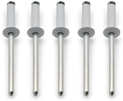 Easyboost 5 Rivets Blancs Ø4x16mm de Plaque d’immatriculation pour Voiture Auto Moto Scooter mobylette maxiscooter Cyclo