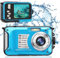 Caméra sous-Marine étanche 10 Pieds, écran LCD 2,7 Pouces, Appareil Photo Numérique HD 30MP 1080P, Zoom 16X, jusqu'à 128 Go, Batterie 650 MAh, Caméra d'action pour la Plongée en